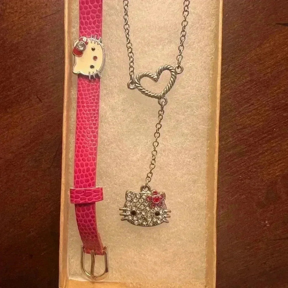Hello Kitty Necklace and Bracelet adjustable - Picture 1 of 2